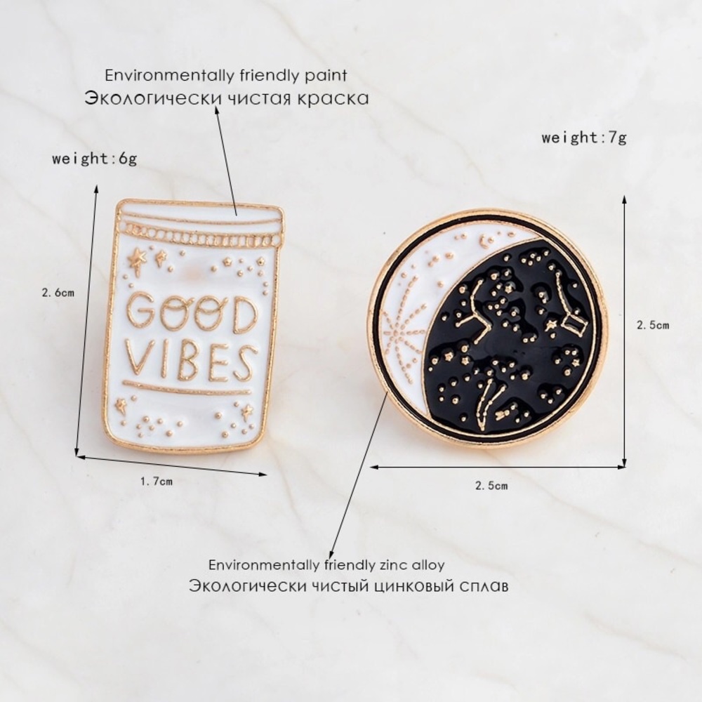 Boho Good Vibes Constellation Pin Set - Picture 5 of 5